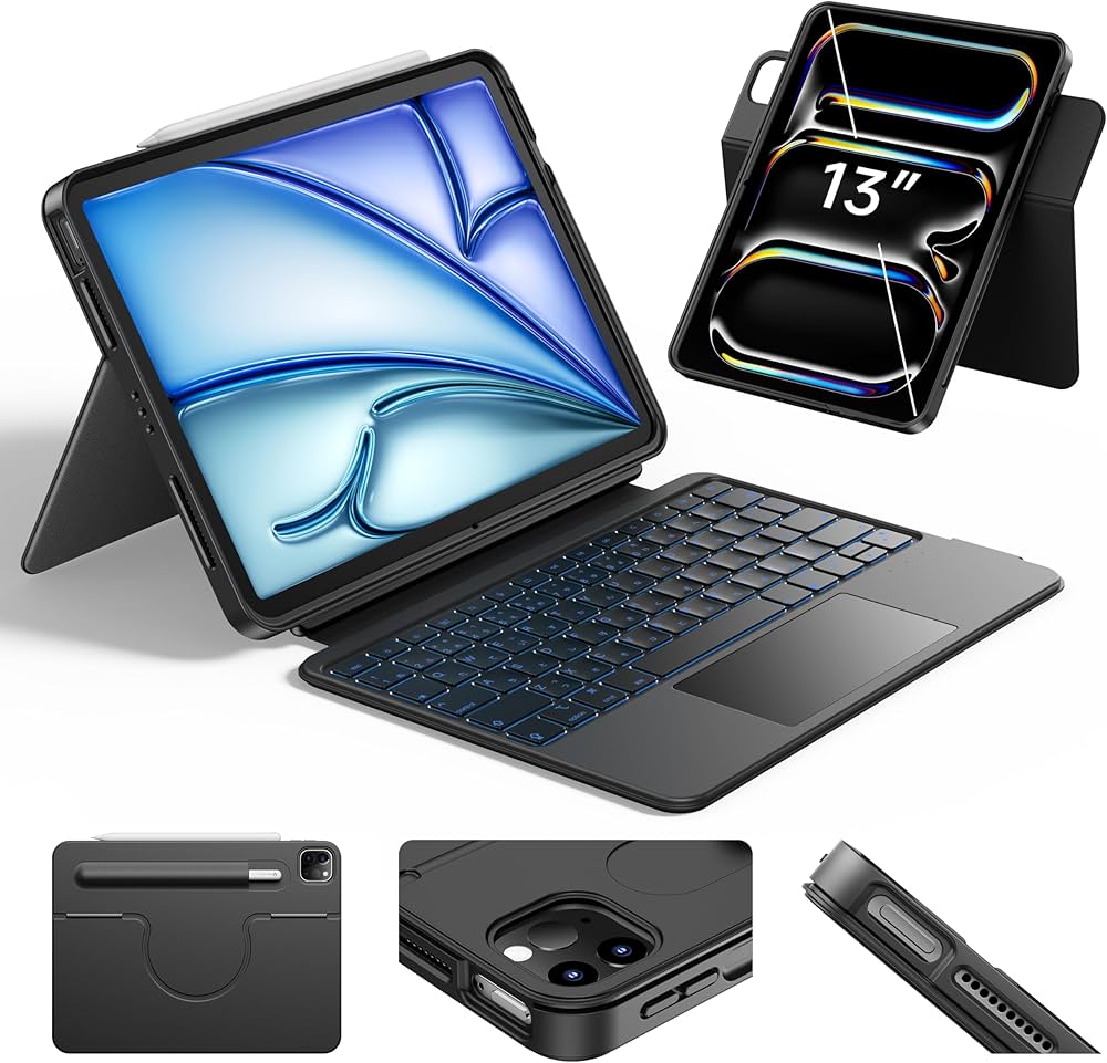 Amazon.co.jp: HOU iPad キーボード付きケース for iPad Air (M3